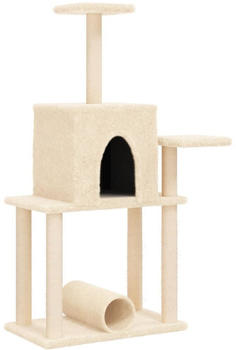 vidaXL Cat tree with sisal scratching posts 122 cm cream (172088)
