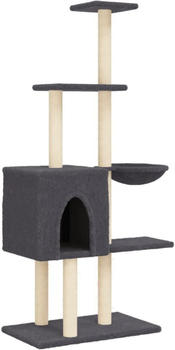 vidaXL Cat tree with sisal scratching posts 145 cm dark grey (172096)