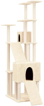 vidaXL Cat tree with sisal scratching posts 190 cm cream (171648)