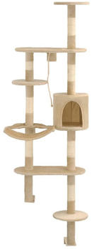 vidaXL Cat tree with sisal scratching posts wall mounting 194 cm beige (170588)
