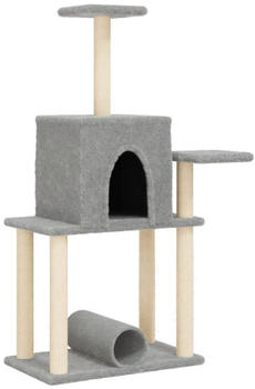 vidaXL Cat tree with sisal scratching posts 122 cm light grey (172089)