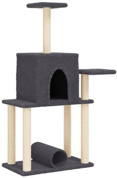 vidaXL Cat tree with sisal scratching posts 122 cm dark grey (172090)