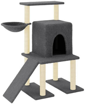 vidaXL Cat tree with sisal scratching posts 96,5 cm dark grey (172078)