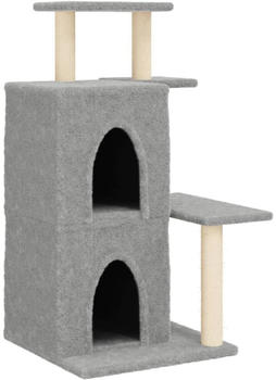 vidaXL Cat tree with sisal scratching posts and 2 houses 97 cm light grey (172113)