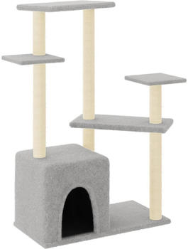 vidaXL Cat tree with sisal scratching posts 107,5 cm light grey (172071)