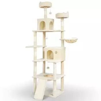Vounot Giant cat tree 6 levels 215 cm beige