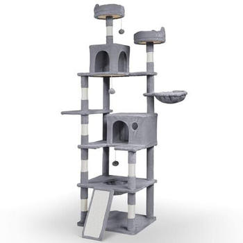 Vounot Giant cat tree 6 levels 215 cm grey