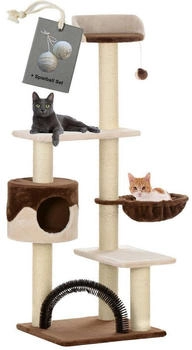 Rohrschneider Kratzbaum f&uuml;r Katzen mit Gratis-Beigabe Katzenkratzbaum "Utah" braun/ beige