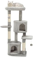 Lionto - Kratzbaum F&uuml;r Katzen Kletterbaum Katzenbaum H&ouml;he 115 Cm, Hellgrau