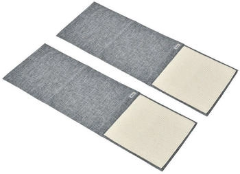 Pawhut Kratzbrett 2er Kratzmatte Sisal Kratzteppich für Katze Katzenkratzmatte (Kratzebrett 2-tlg. Kratzschutz) BxL: 45x130 cm Grau