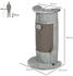 Pawhut Kratzbaum Katzenkratzbaum Kratzbaum Kratzsäule mit Kratzball Indoor Grau 34B x 25.5T x 58H cm