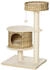 Pawhut Kratzbaum Rattan Katzenbaum Kletterbaum mit Katzenhöhle Höhe 95 cm