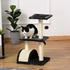 Pawhut Kratzbaum Katzenbaum mit Kratzbrett Weichkissen Plüsch Sisal Grau