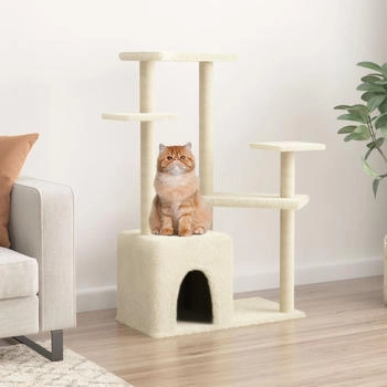 vidaXL Kratzbaum mit Sisal-Kratzs&auml;ulen creme 107,5cm (172070)