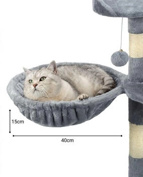 Lionto Liegemulde f&uuml;r Kratzb&auml;ume 15cm Tiefe hellgrau (KB00133)