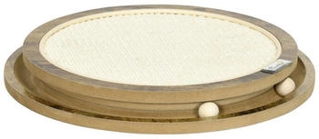 Pawhut Kratzbrett inkl. Spielzeug Kratzmatte Katzenspielzeug (Kratzschutz für Sofa 1-tlg. Kratzpappe aus Sisa) 40B x 40L x 4.5 cm