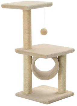 vidaXL Cat scratching post with sisal pole 65 cm beige