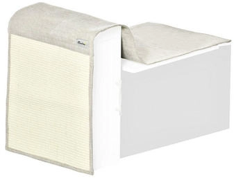 Pawhut Kratzmatte 2er Set Sofa-Schutz für Katzen Sisal Kratzteppich Beige+Grau 130x45x0,3cm für Sessel & Couch