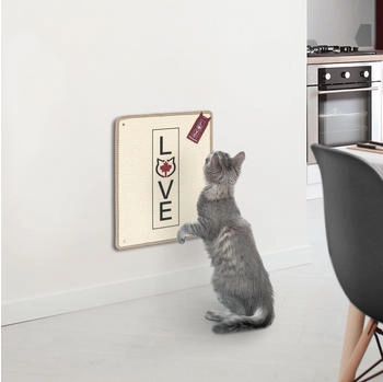 CanadianCat Kratzteppich 50x40cm mit Wandbefestigung beige