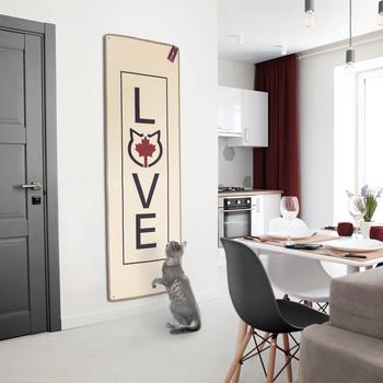 CanadianCat Kratzteppich 180x60cm mit Wandbefestigung beige
