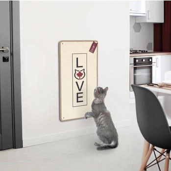 CanadianCat Kratzteppich 80x40cm mit Wandbefestigung beige