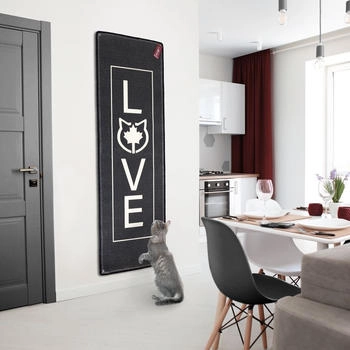 CanadianCat Kratzteppich 180x60cm mit Wandbefestigung anthrazit