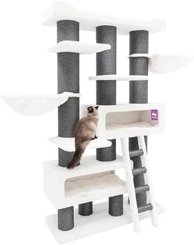 PetRebels Maine Coon Kratzbaum XXL Siberian 200 cm Off-White