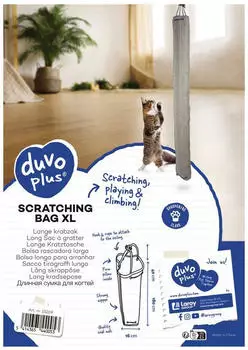 Duvo+ Sisal Kratztasche 16 x 16 x 180 cm Grau