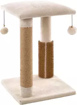 Flamingo UNA Creme/Natur Kompakt Stilvoll & Perfekt für Katzen zum Kratzen & Entspannen!