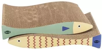 Trixie Kratzpappen Fisch Katzenminze 2 Stück 40 × 30 × 11 cm 2 St. Mint/Creme