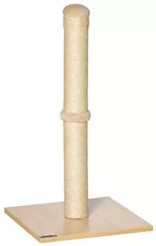 Pawhut 60 cm hoch Kratzstamm f&uuml;r Katzen bis 5 kg mit Sisalseil Beige+Eiche
