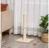 Pawhut 60 cm hoch Kratzstamm für Katzen bis 5 kg mit Sisalseil Beige+Eiche
