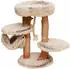 Wiltec mit Holz und Plüsch 87,5 cm hoch Designer mit Birnbaumholz Katzenbaum mit Hängematte Katzenmöbel mit Liege