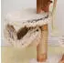 Wiltec mit Holz und Plüsch 87,5 cm hoch Designer mit Birnbaumholz Katzenbaum mit Hängematte Katzenmöbel mit Liege
