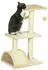 Pawhut 72 cm Katzenturm mit Plüschballen Sisalstämme Plattform mehrstöckiger Kletterbaum für mittelgroße Katzen Cremeweiß