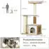 Pawhut 114 cm hoch Katzenbaum mit Katzenhöhle Kitzelsäule Eiche