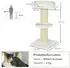 Pawhut klein 91 cm Katzenbaum mit Katzenbett Spielbaum Kratzstamm mit Plattform für Katzen bis 5 kg Sisal Wolle Cremeweiß