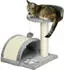 Pawhut 46 cm Kleiner Katzenturm mit Höhle Spielball Sisal-Seil erhöhter Plattform Kletterbaum für Katzen bis zu 4 kg Grau