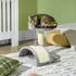 Pawhut 46 cm Kleiner Katzenturm mit Höhle Spielball Sisal-Seil erhöhter Plattform Kletterbaum für Katzen bis zu 4 kg Grau