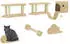 Pawhut Katzen Kletterwand Set Spanplatte Plüsch Beige 133L x 34B x 28H cm