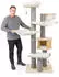 CanadianCat | Avery XXL beige-anthrazit 186cm Massivholz Katzenbaum mit Katzenhaus & Hängematten für große Katzen stabil & Kratzfest 75 x 56 x 186 cm
