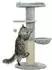 Pawhut 103,5 cm hoch Katzenbaum mit Hängematte baumelndem Spielball mit Sisal-Stamm Plüsch-Platte für Katzen unter 6 kg Hellgrau