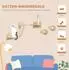 Pawhut Katzen Kletterwand Set 3-teilig Katzenmöbel mit Spielball