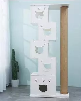 Cats Design Multi Katzenbaum xxl große Katzen stabil D5a hochwertig solider holz Designmöbel-Extreme starke Konstruktion