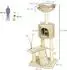 Pawhut Katzen 116 cm Katzenbaum mit Katzenhöhle Katzenbett Indoor Kletterturm mit Spielball Plüsch für Katzen bis