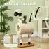Pawhut 98 cm Katzenbaum mit Kratzpfosten Tunnel Spielball Hellbraun