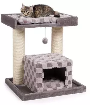 CanadianCat | Ryan grau ca. 65 x 55 x 70 cm Design Katzen- mit H&ouml;hle zum schlafen