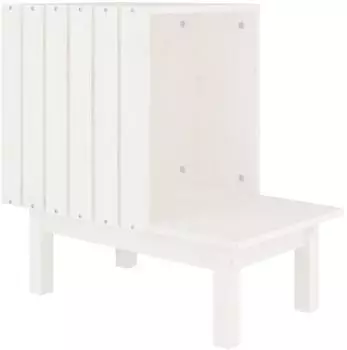 vidaXL Katzenhaus Massivkiefer, wei&szlig;, 60x36x60cm (822453)