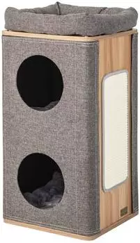 Costway Katzenhöhle 3 Etagen mit Kratzbrett (PV10088GR)