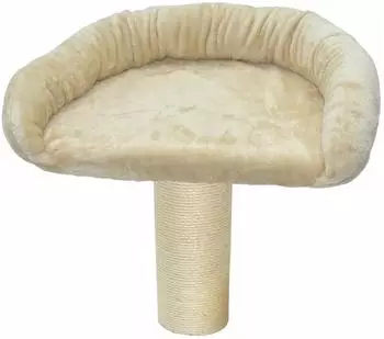 Nanook Liegemulde XL mit Kratzstamm 60x40cm, beige (42880)